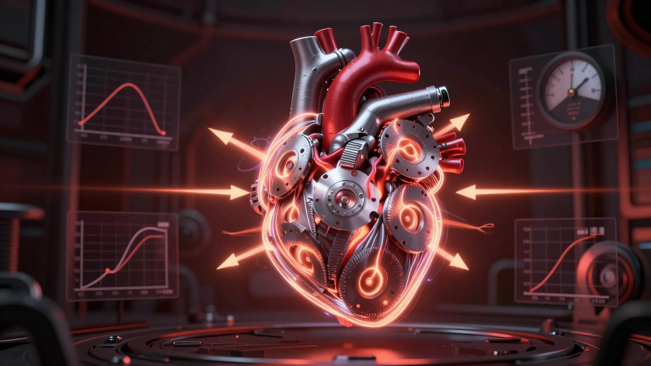 Conceptual mechanical heart design of a stage 4 clutch with heat waves and torque flow