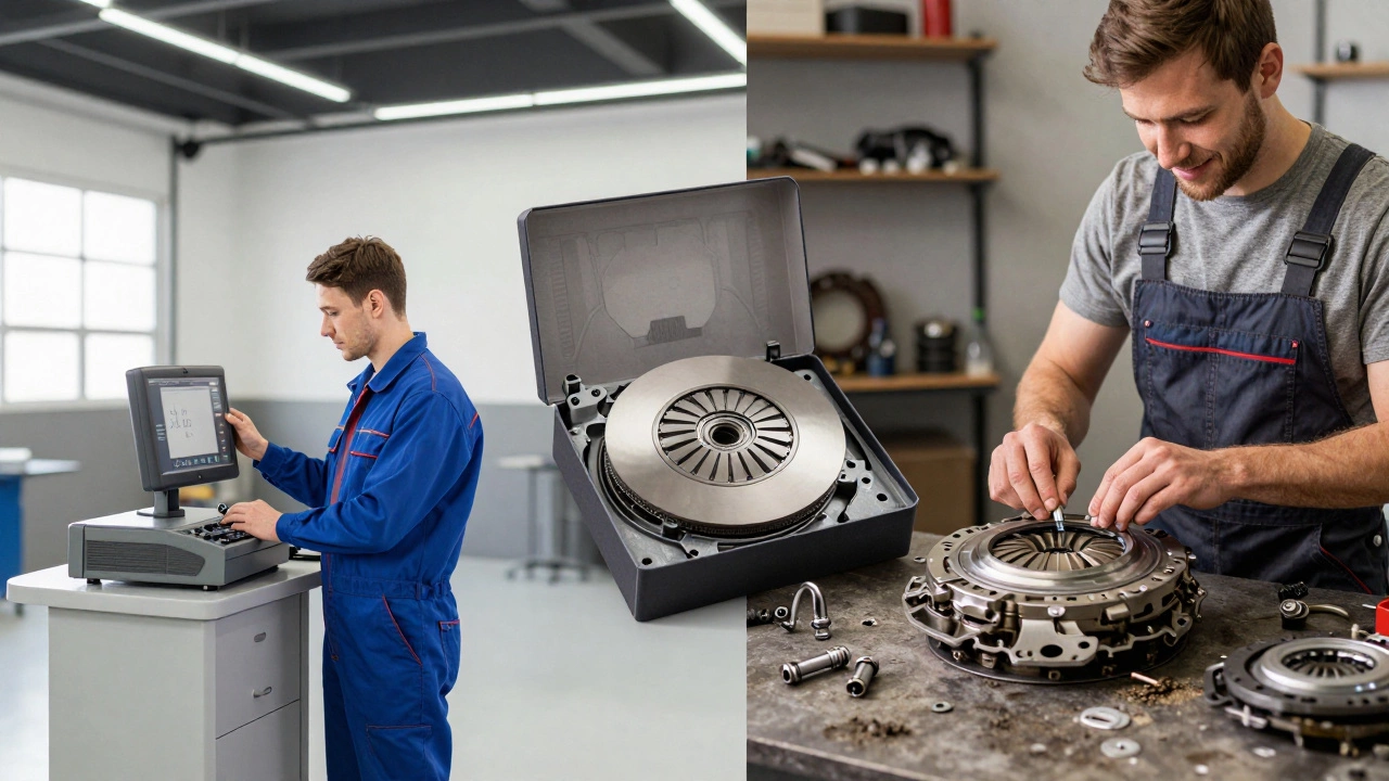 Comparison of professional garage service versus DIY clutch repair