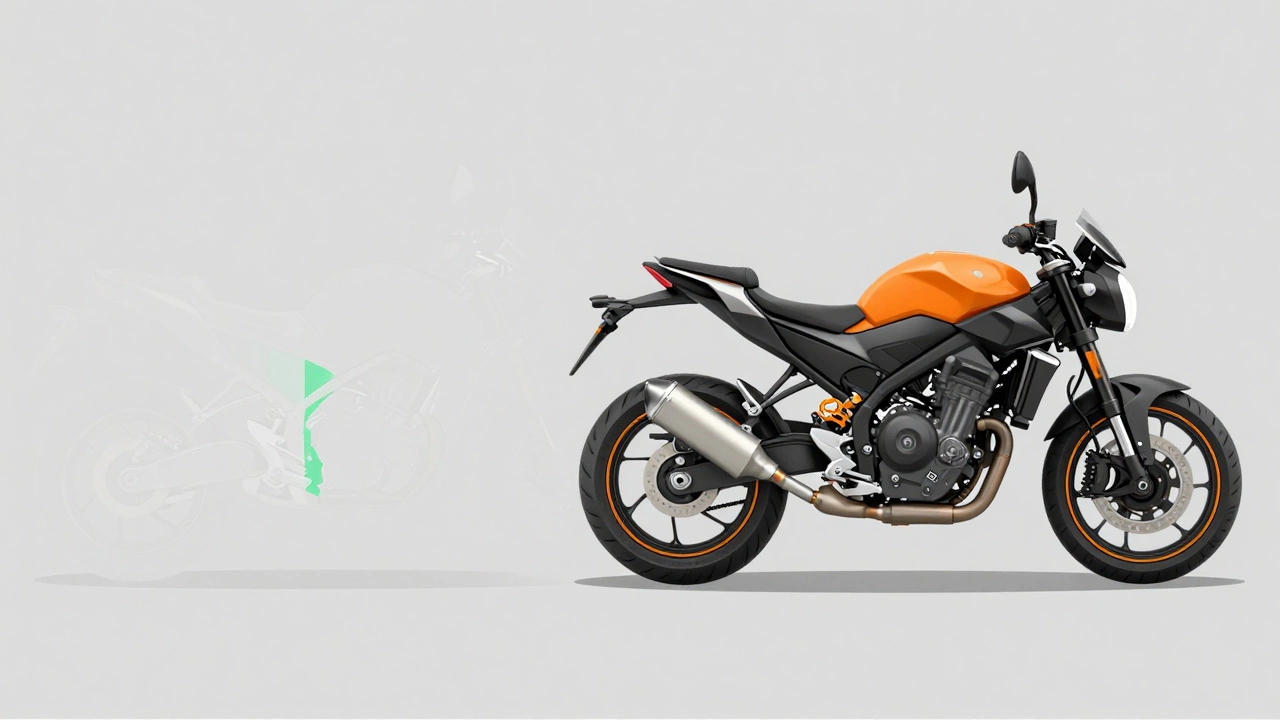 Split graphic comparing slip-on vs full exhaust system complexity