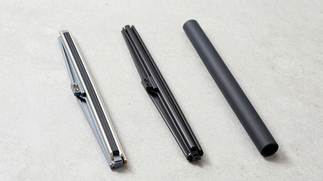 Three types of wiper blades: traditional, beam, and silicone
